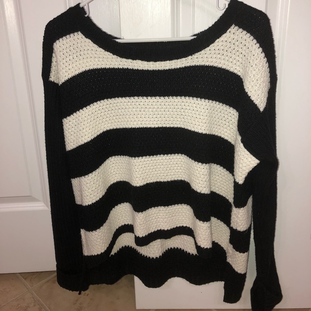 Black and white sweater